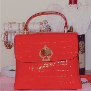Kate Spade Romy Croc in Fire Lily 🌺
